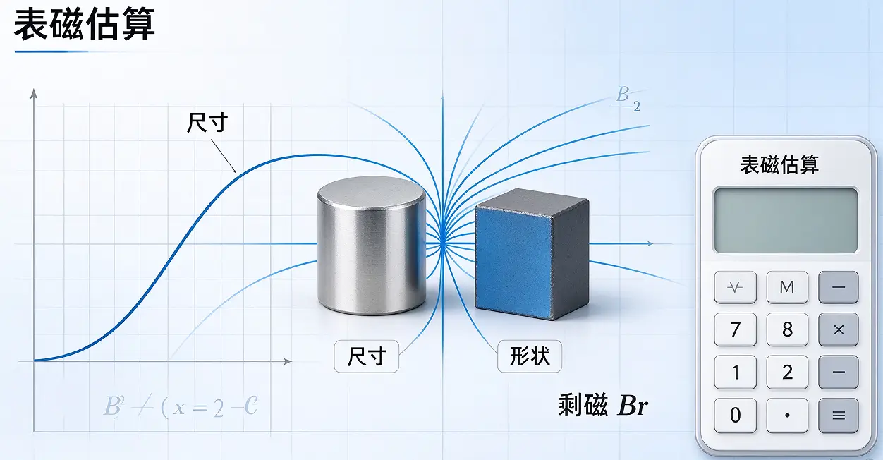 磁铁表磁是什么?已知尺寸能计算表磁吗?表磁和剩磁的关系(图1) 磁铁表磁是什么?已知尺寸能计算表磁吗?表磁和剩磁的关系(图1)